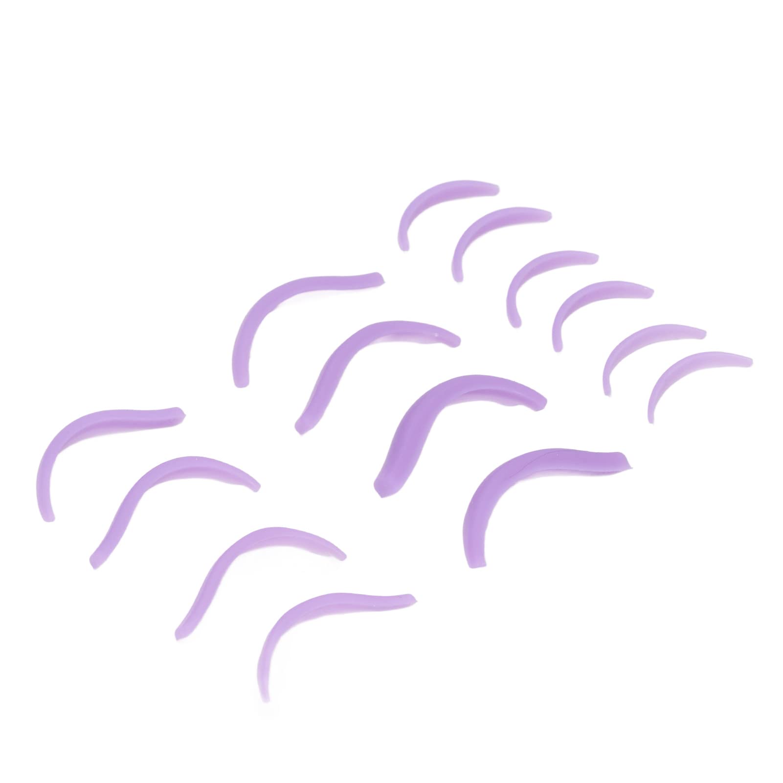 Professional Eyelash Perming Pads - Soft Silicone Lash Lift Shields (7 Sizes, 7 Pairs) for Salon & Home Use - Perfect for Lash Extensions & Perming (Purple)