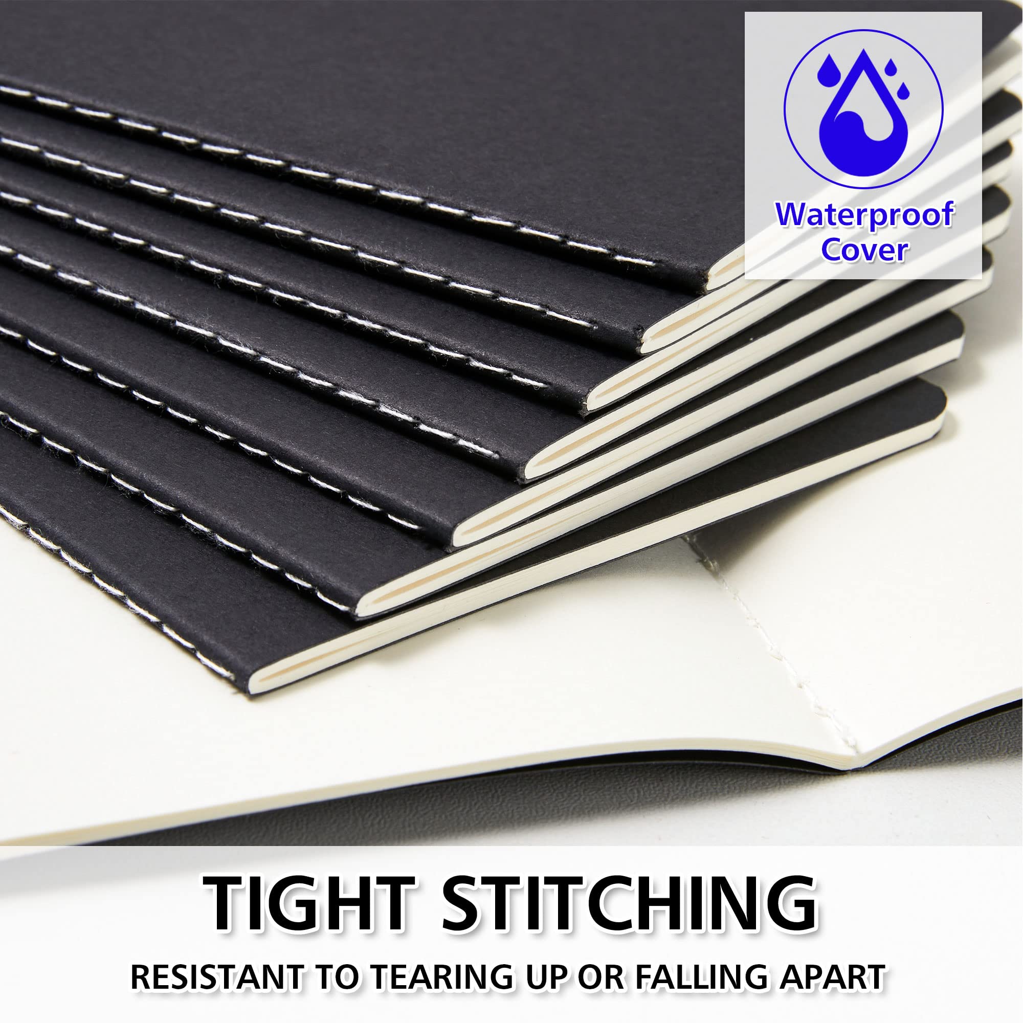 Feela 170-Pack Blank Kraft Notebooks - Unlined Mini Sketchbook for Drawing & Writing, A6 Size (4.25