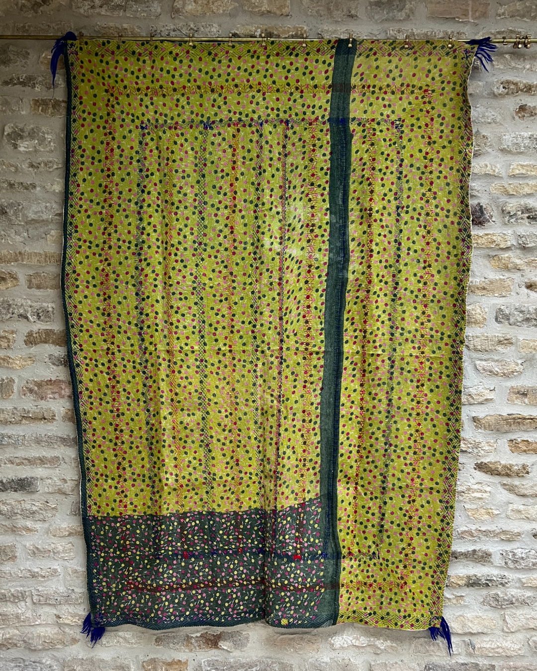Premium Midweight Kantha Quilt No. 731 - Handmade Cotton Patchwork Bedspread for Cozy Home Decor & Boho Chic Style | Perfect for Bedroom, Living Room & Guest Room