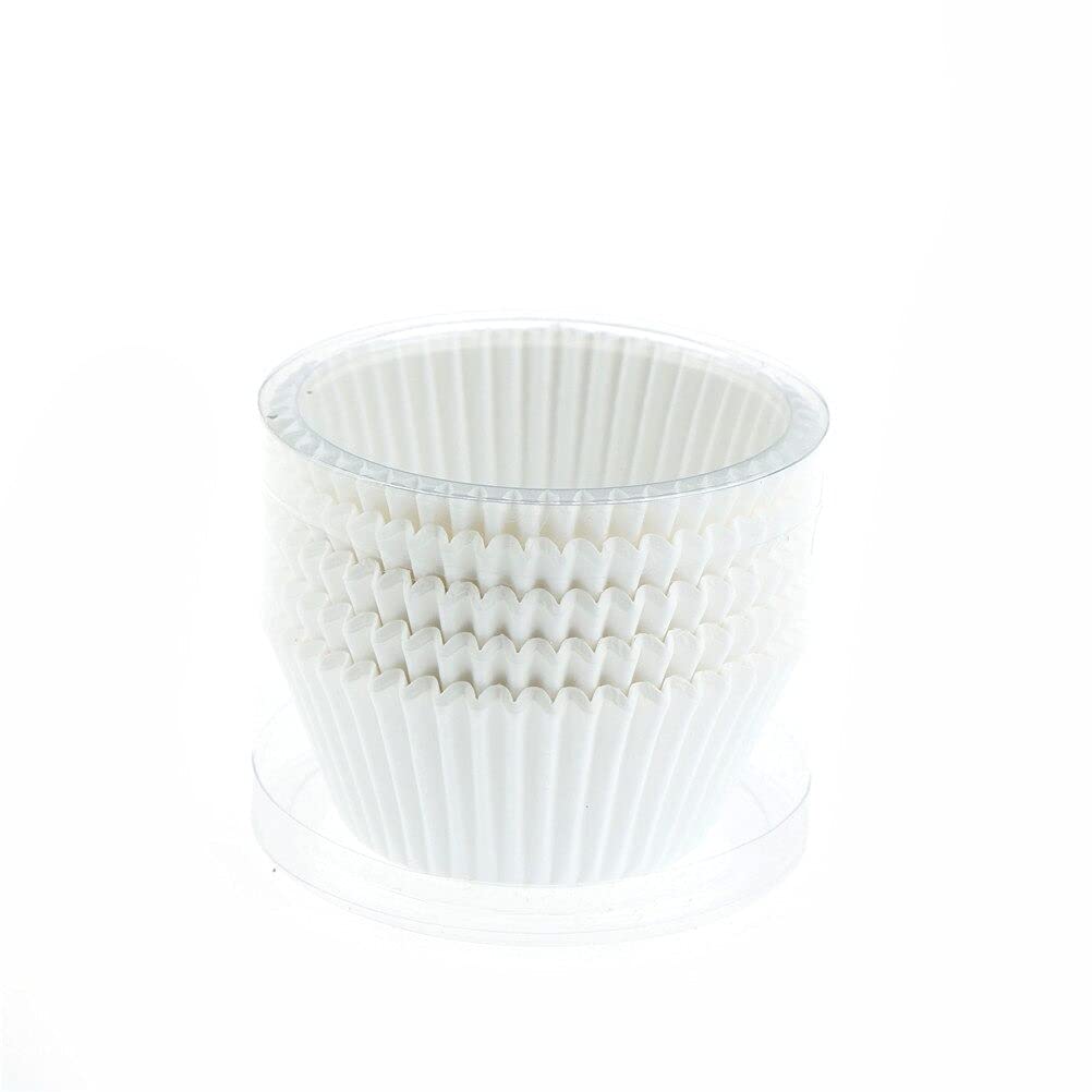 100-Pack Pure White Cupcake Liners - Disposable Muffin Baking Cups for Cupcakes, Egg Tarts & Pastries - Premium Kitchen Baking Accessories for Parties, Weddings & Home Baking
