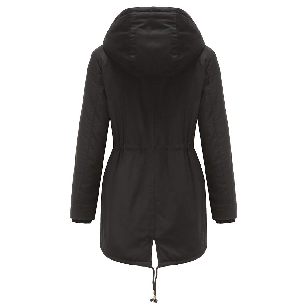 Women's Winter Thick Fleece Lined Coat - Plus Size Warm Parka Hooded Jacket for Cold Weather | Outdoor Activities, Snow Sports & Daily Commute