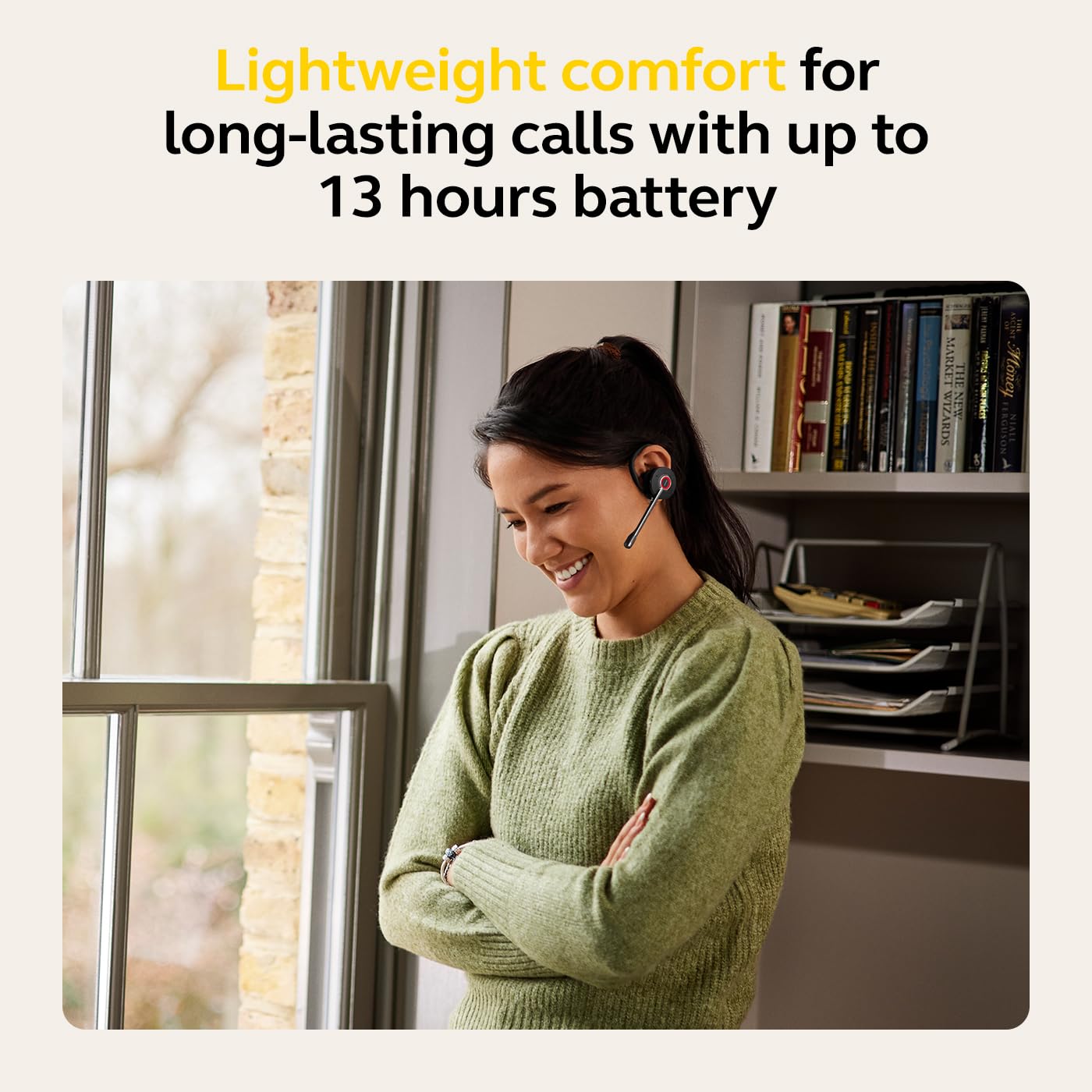 Jabra Engage 55 Convertible Wireless Headset with Ear Hook, Headband & Neckband | Noise-Canceling Microphone | MS Teams Certified | USB-C DECT Adapter | Compatible with All Platforms | Black - Perfect for Remote Work, Call Centers & Office Professionals