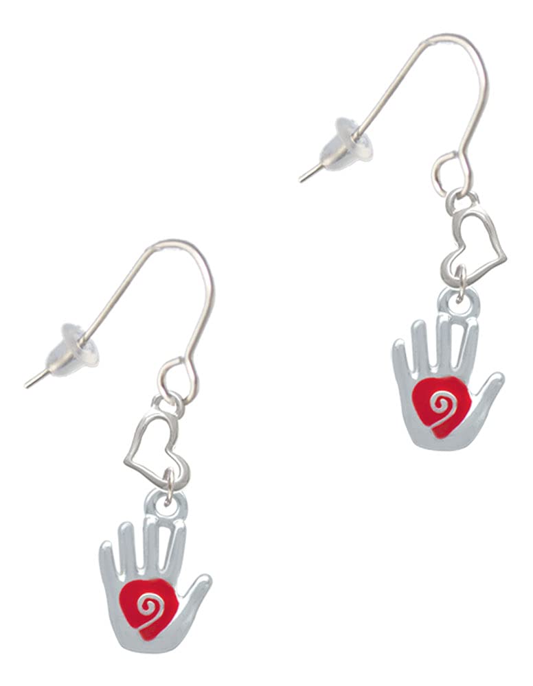 Healing Heart French Earrings in Silvertone - Perfect for Gifts & Daily Wear