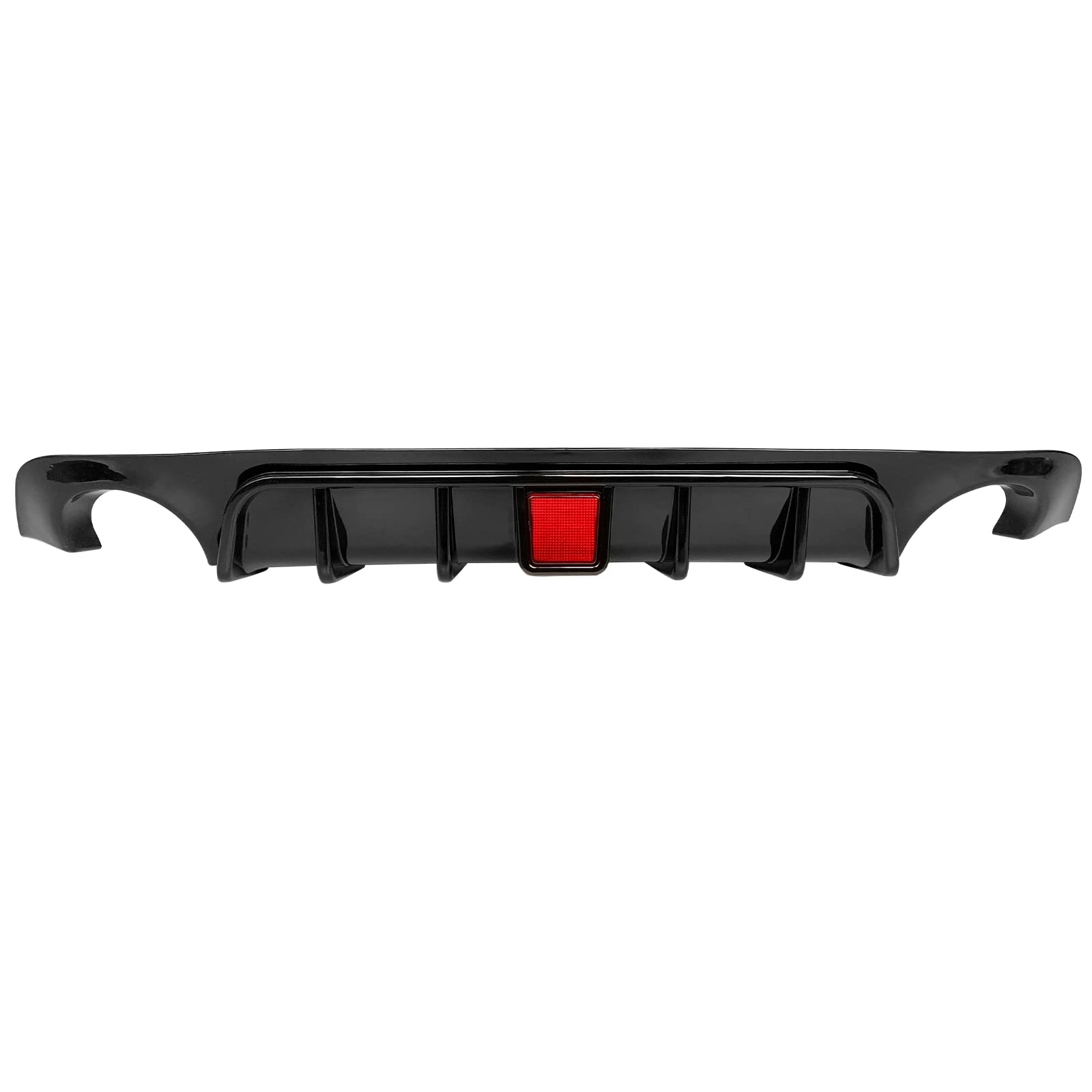 IKON MOTORSPORTS Rear Diffuser for 2018-2024 Infiniti Q50 - Gloss Black PP Rear Bumper Lip Spoiler with Brake Light | Aerodynamic Upgrade | Perfect for Street Racing & Car Shows