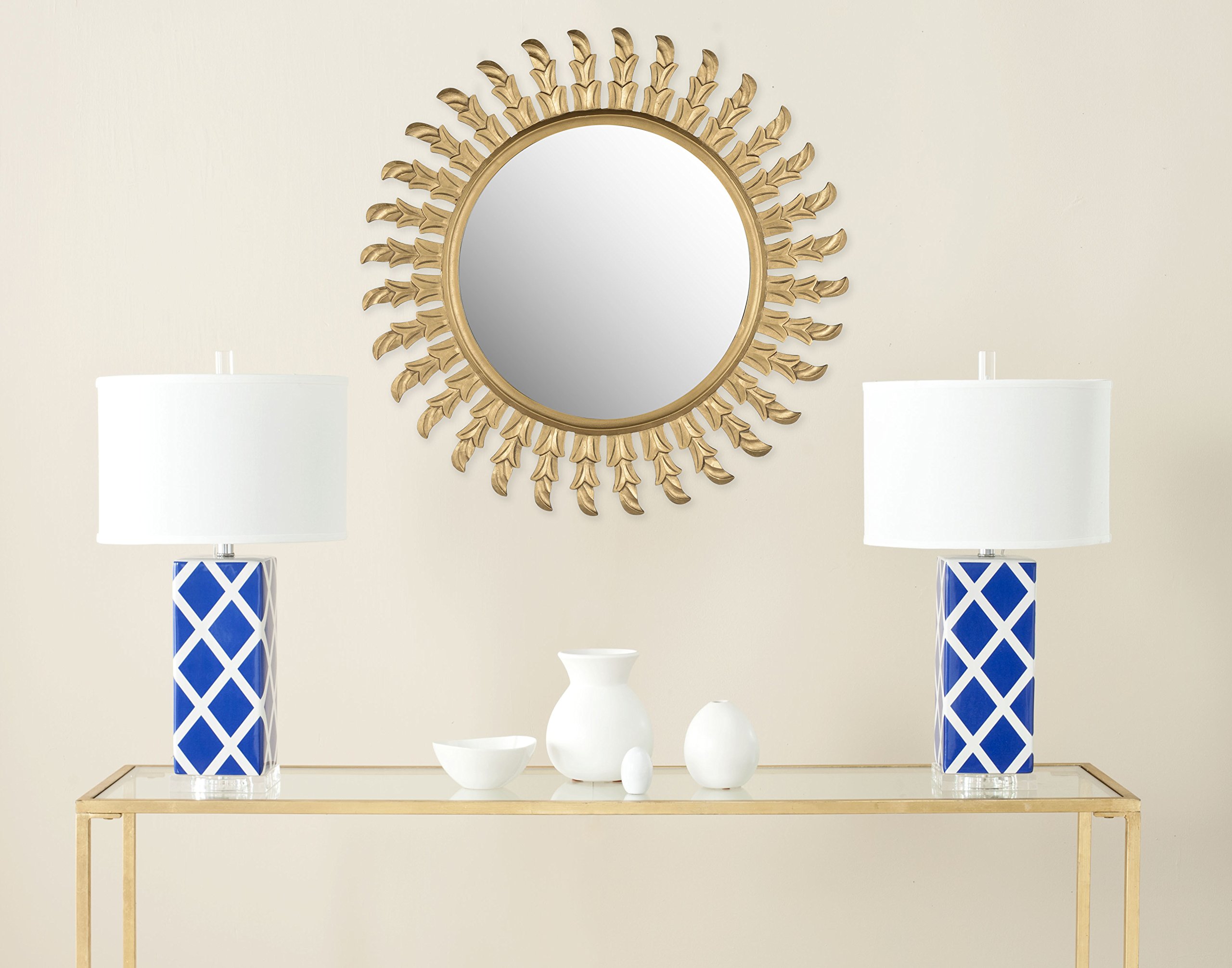 SAFAVIEH Home Collection Inca Sun Mirror - Gold Wall Mirror for Living Room, Bedroom, Entryway & Bathroom Decor | Elegant & Stylish Home Accent