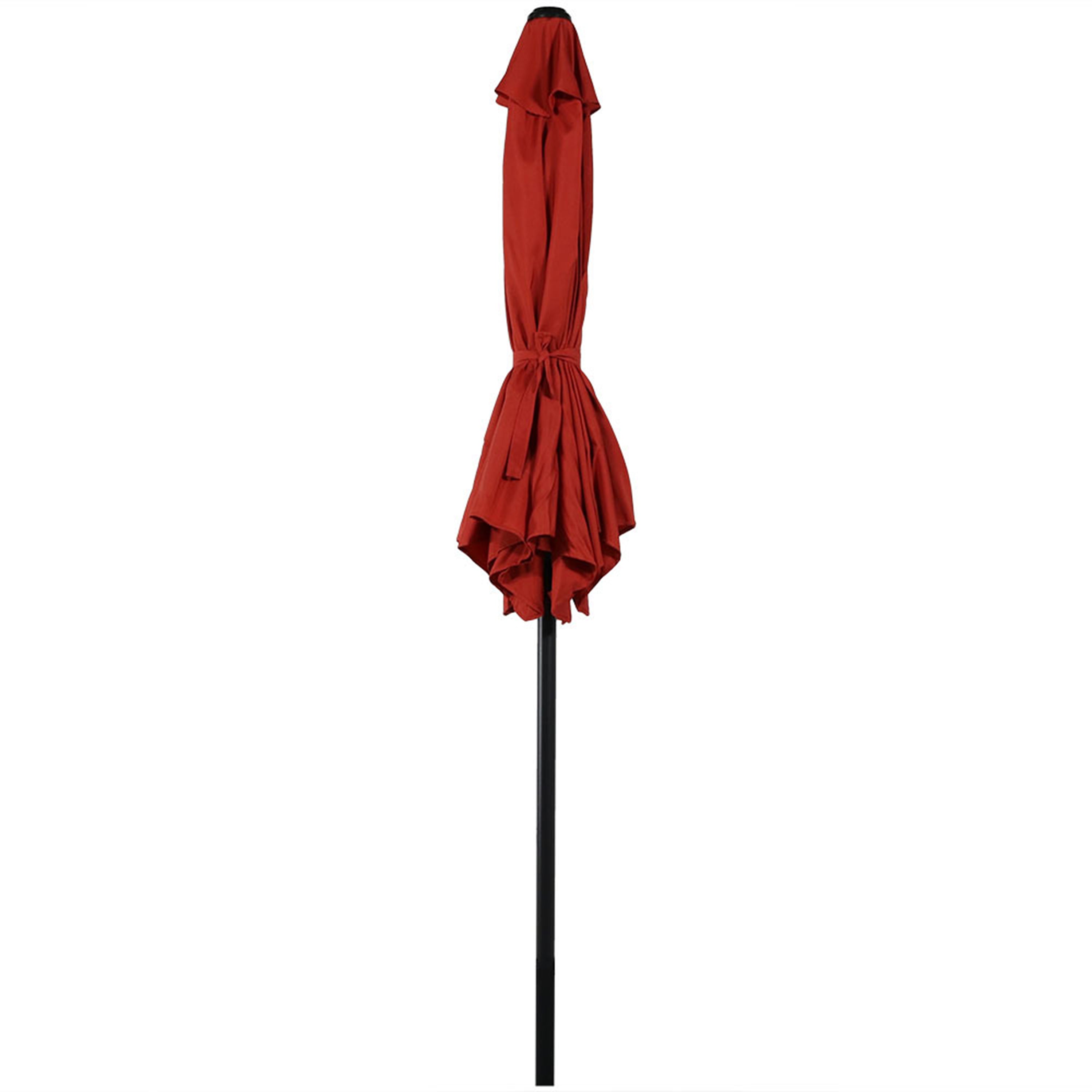 Sunnydaze 7.5 Foot Aluminum Outdoor Patio Umbrella with Tilt & Crank - Perfect for Backyard, Poolside, and Garden Shade