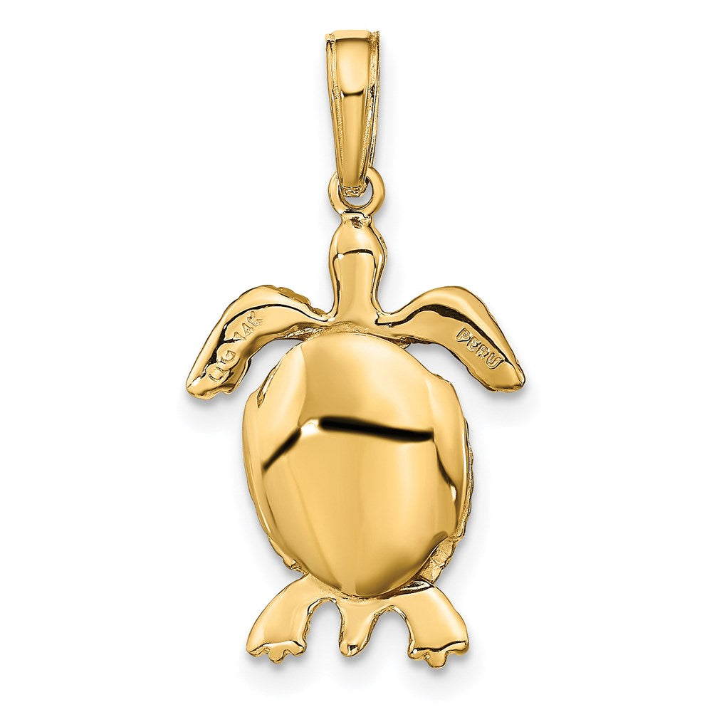 18K Gold Polished Turtle Charm Pendant Necklace - Spiritual Symbol of Luck & Protection - Perfect for Gifts, Meditation, and Everyday Wear