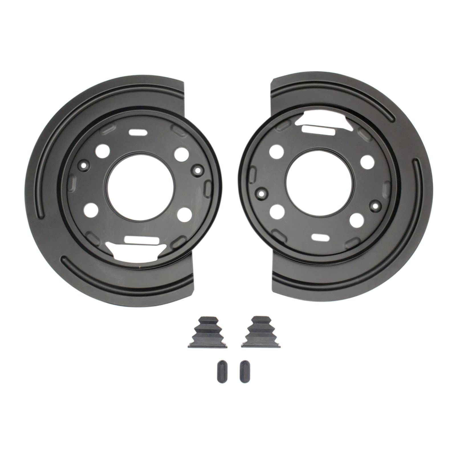 High-Quality Rear Ceramic Brake Pads & Rotors Kit with Parking Shoes, Backing Plates & Fluids for GM Vehicles - Perfect for Smooth Braking & Long-Lasting Performance in City Driving & Highway Commutes