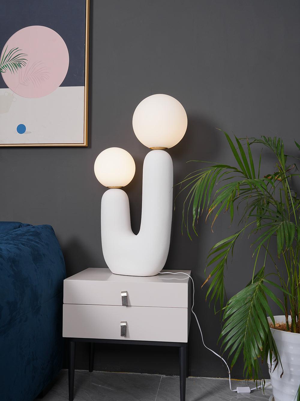 Oo Ceramics Table Lamp - Handmade Ceramic Nightstand Lamp for Bedroom & Living Room - Perfect for Cozy Home Decor & Ambient Lighting