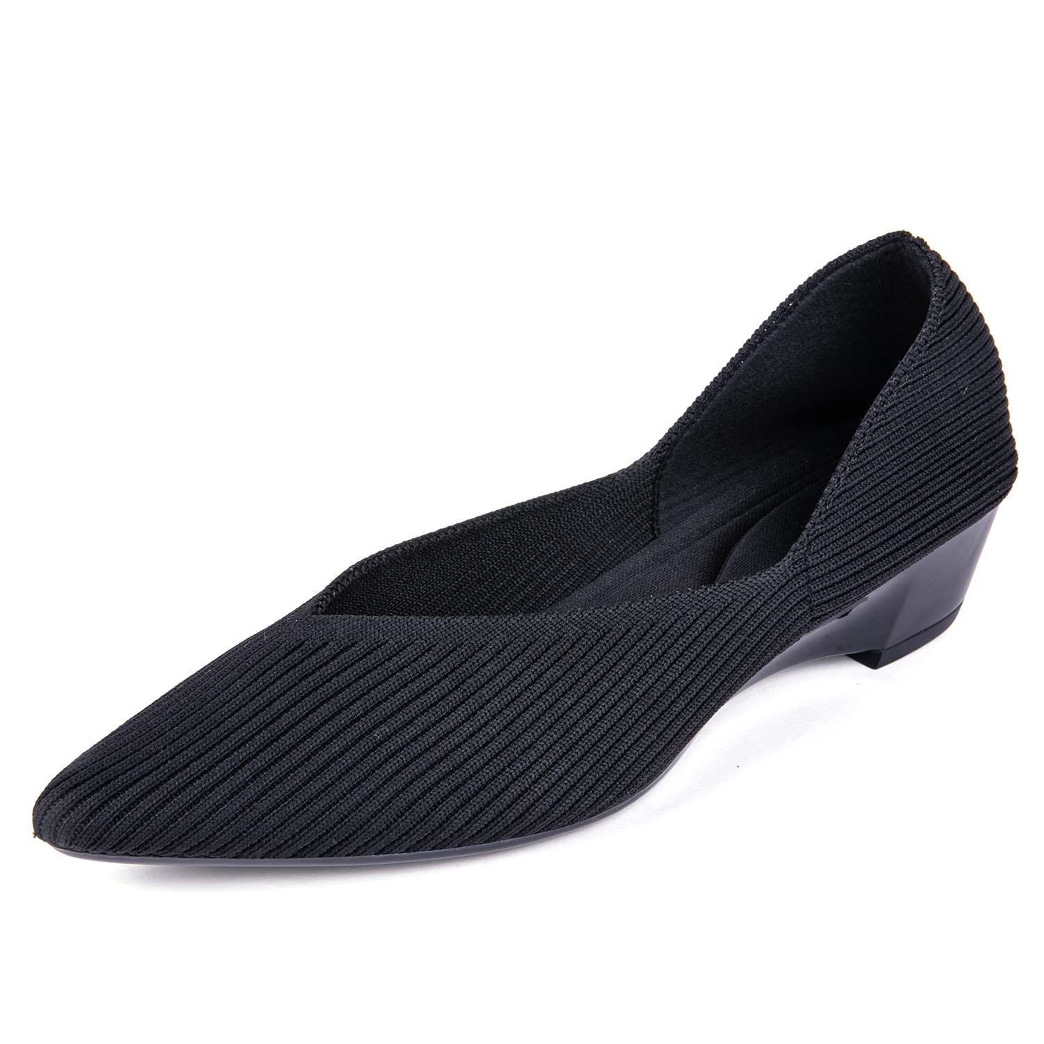 KBZone Women's Pointed Toe Pumps - Comfortable Low Heel Dress Shoes for Work, Office & Special Occasions | Fashionable & Elegant Women's Shoes