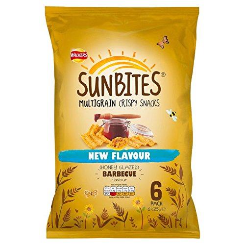 Sunbites Barbecue Multigrain Snacks - 25g x 6 Pack | Healthy Whole Grain Chips | Perfect for Picnics, Parties & On-the-Go Snacking
