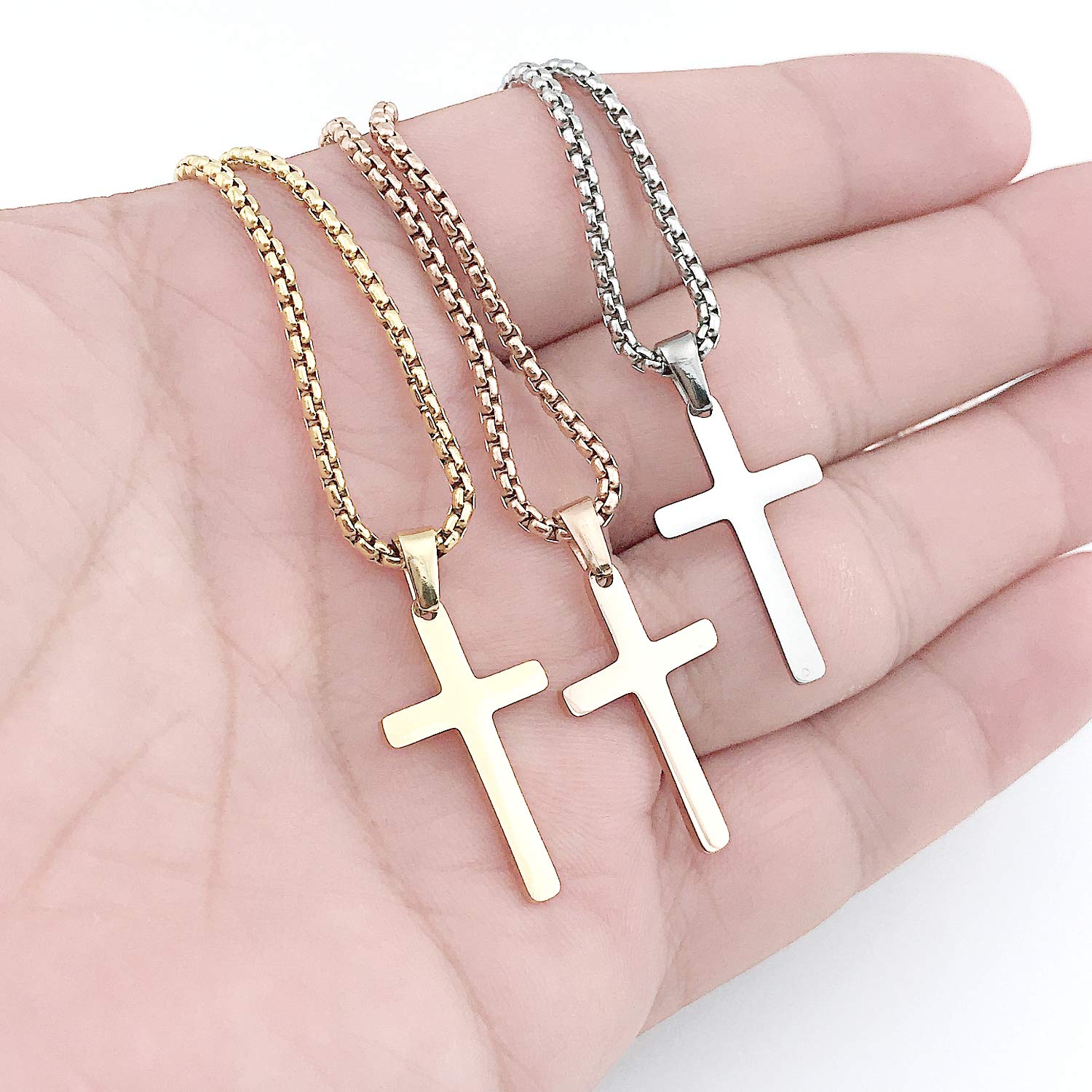Elegant Small Cross Pendant Necklace for Women - Minimalist Sterling Silver Religious Jewelry - Perfect Mothers Day Gift, Birthday Present for Her - Ideal for Church, Weddings & Everyday Wear