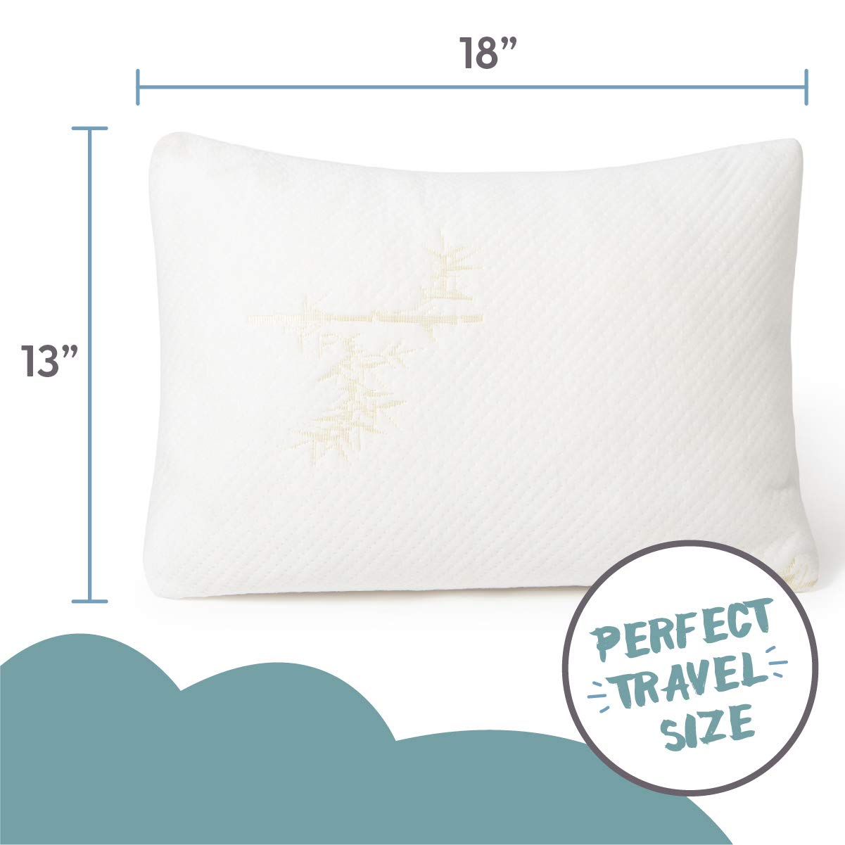 Milliard Toddler Pillow for Sleeping - 2 Pack Kids Pillows with Shredded Memory Foam & Bamboo Cover - Machine Washable 13x18 Inch Baby Pillow - Perfect for Nursery, Daycare, Travel & Co-Sleeping