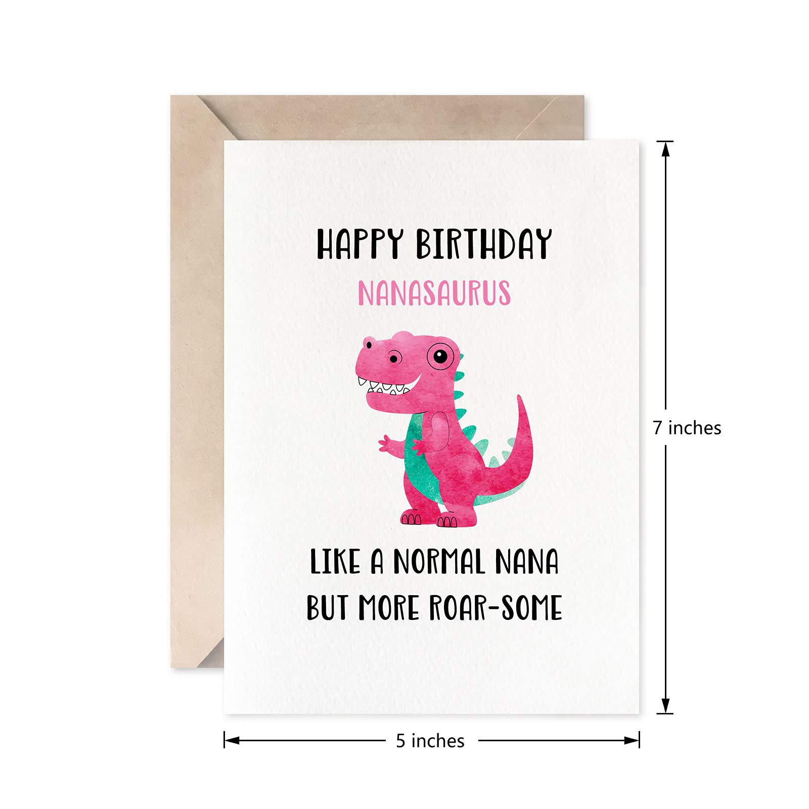Funny Dinosaur Birthday Card for Nana - Perfect Gift for Grandma's Birthday