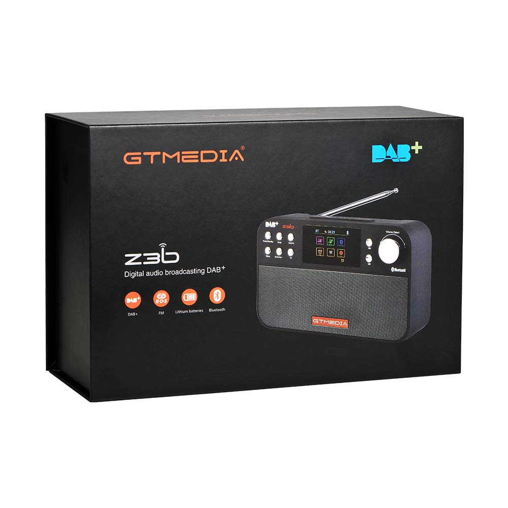 Upgradable Z3B Dab+/FM RDS Digital Portable Radio with Bluetooth, Alarm Clock & Timer - 2.4