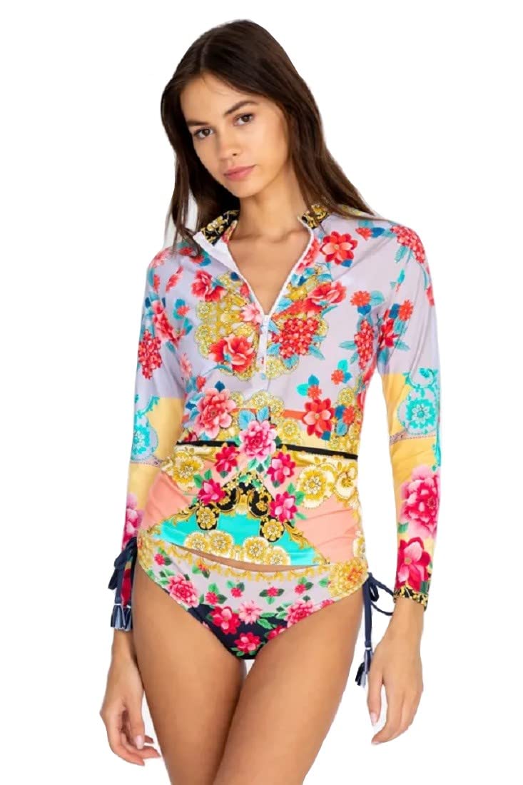 Johnny Was Japer Surf Shirt for Women - Multi Color Large Size - Perfect for Beach Vacation & Summer Outfits