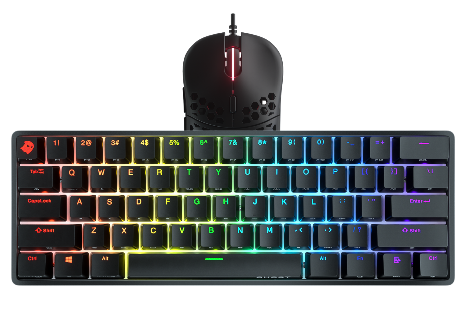 Ghost A1 Aluminum Keyboard and Mouse Combo - Ultra-Thin Wireless Set for Gaming, Office & Home Use - Ergonomic Design for Comfortable Typing and Precision Control
