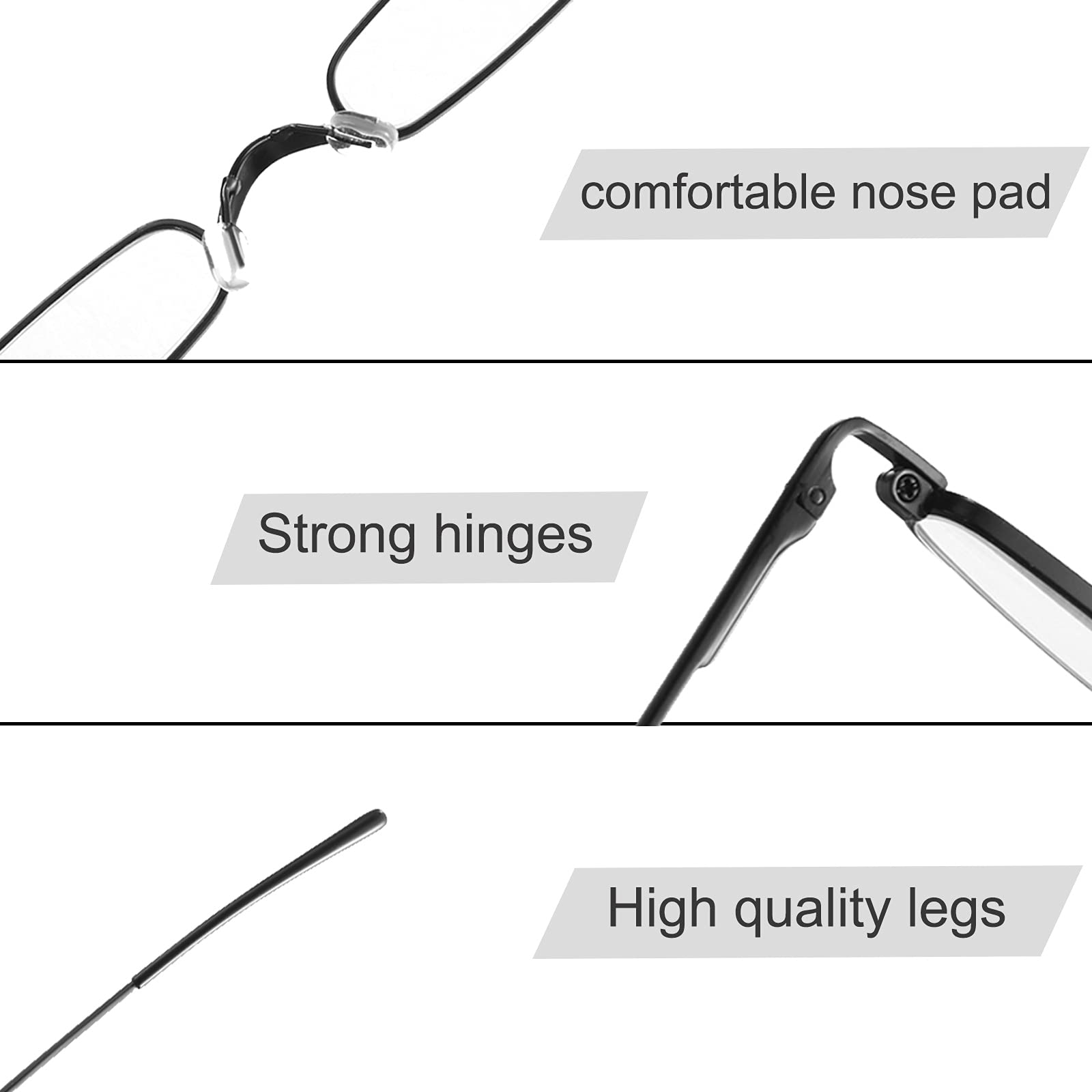 Mini Slim Pen Reading Glasses with Portable Clip Case - Small Pocket Readers for Men & Women - Perfect for Reading, Travel, and Everyday Use