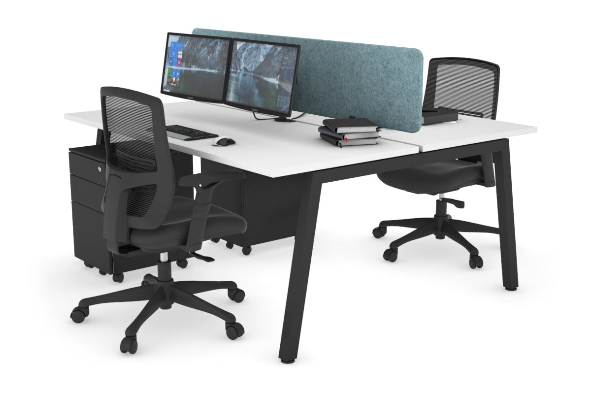 Quadro 2 Person Office Workstation Desk [1600L x 700W] - Perfect for Shared Workspaces & Home Offices