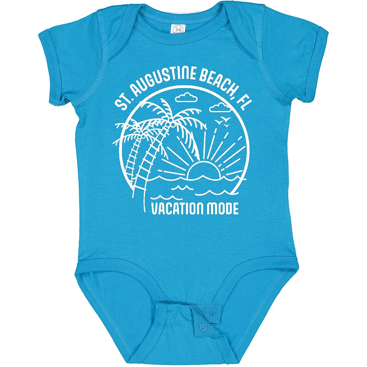 Inktastic Summer Vacation Mode St. Augustine Beach Florida Baby Bodysuit - Cute Florida Beach Outfit for Infants & Toddlers - Perfect for Family Vacations, Beach Trips & Photo Shoots
