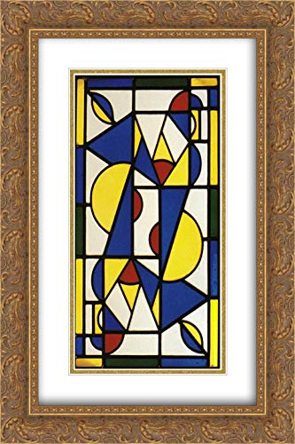 Theo van Doesburg 16x24 Gold Ornate Frame with Double Matted Museum Art Print - Modern Abstract Wall Decor for Living Room, Bedroom & Office