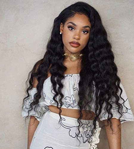 Bella Hair 100% Human Virgin Hair Weave - 3 Bundles Deep Wave Loose Wave Hair Extensions 12-30 Inch Natural Black Color for African American Women | Perfect for Daily Styling, Special Occasions & Protective Hairstyles