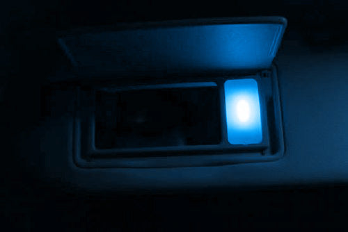 2 Pack Ice Blue 3 SMD 6641 LED Bulbs for Car Vanity Mirror & Sun Visor Lights - Perfect for Interior Car Lighting, Night Driving, and Makeup Application