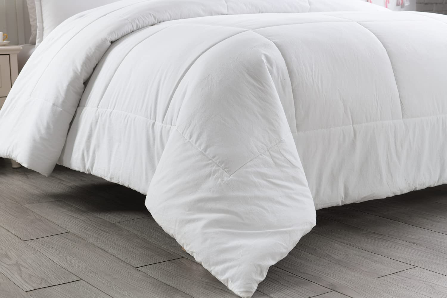 Premium Washed Cotton Comforter and Sham Set - Soft, Breathable & Wrinkle-Resistant Bedding for Cozy Sleep - Perfect for Master Bedrooms, Guest Rooms & Dorm Decor