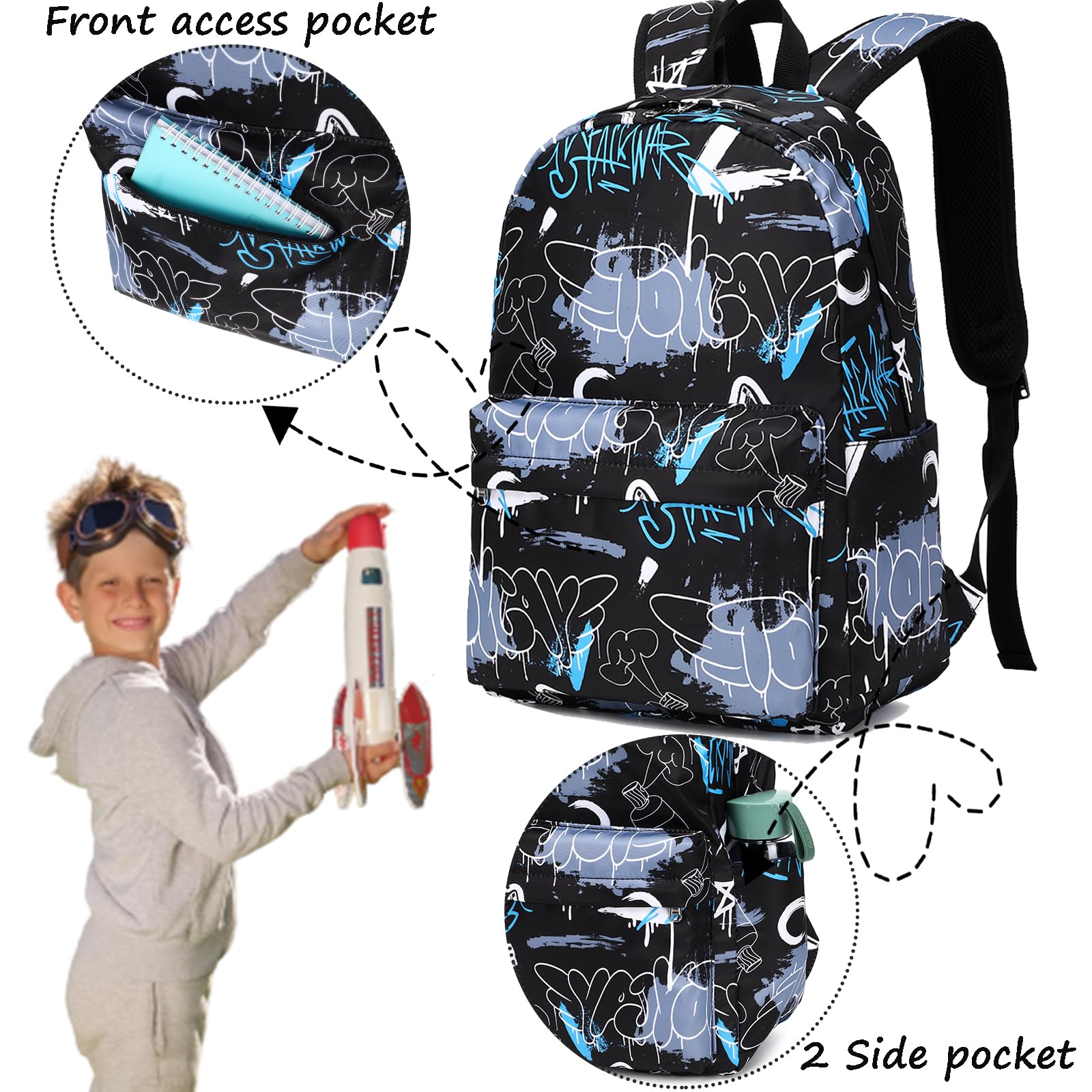 Jumpopack Stylish Backpack for Girls - Durable School Bag with Lunch Box, Perfect for Teen Girls - Ideal for School, Travel, and Daily Use