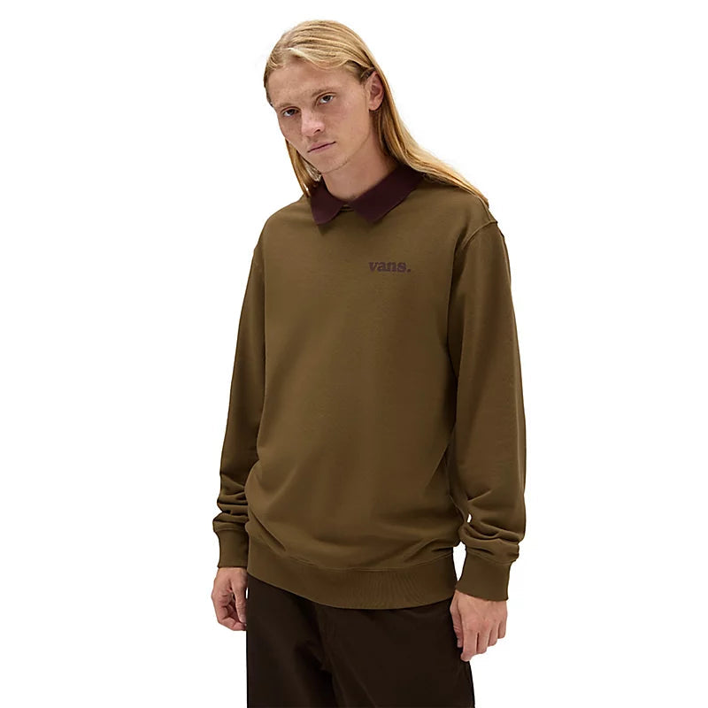 VANS Men's Kangaroo Pocket Crewneck Sweater - Soft Casual Pullover for Everyday Wear, Street Style & Layering