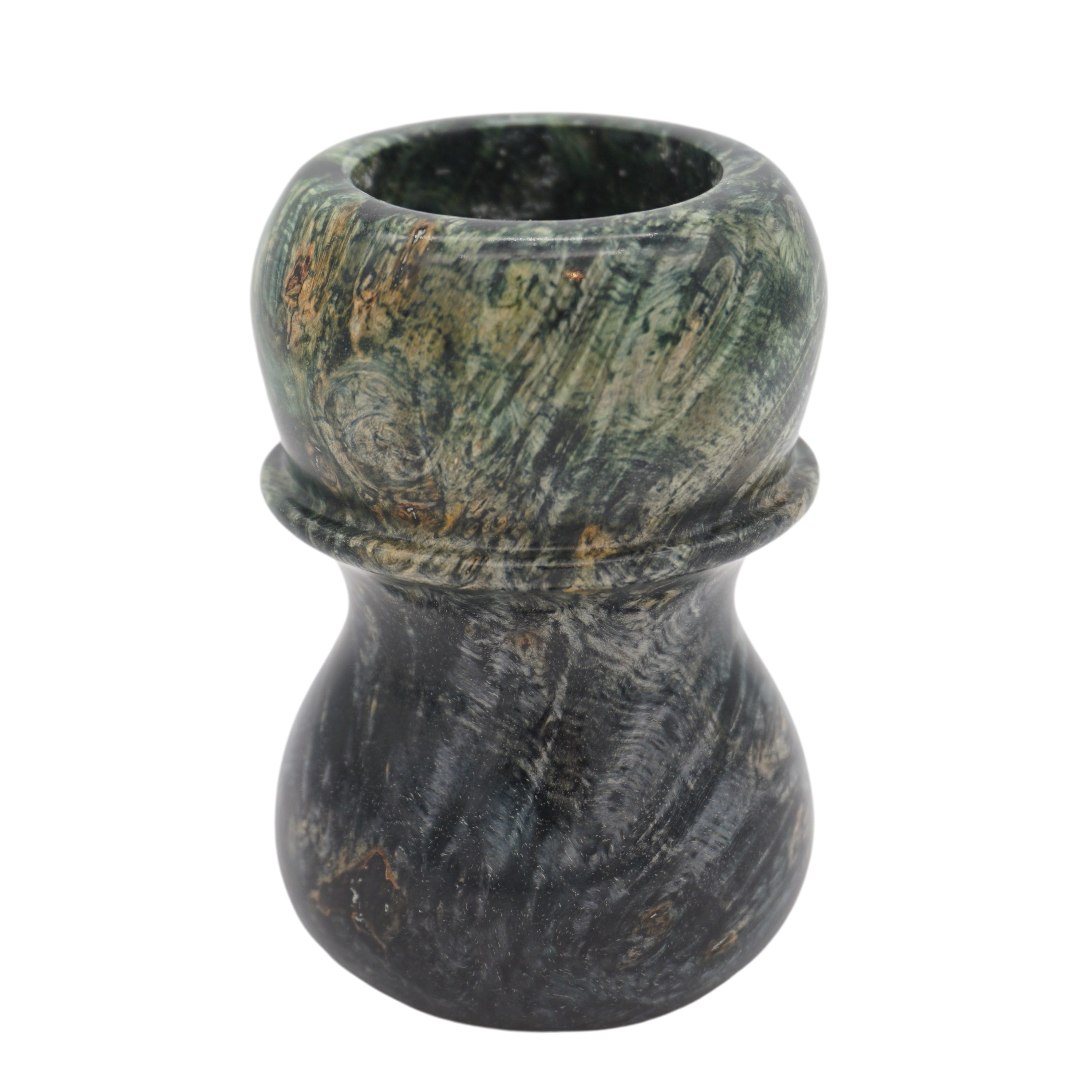 Premium Maple Burl Stabilized Wood Handcrafted Shaving Brush Handle for Wet Shaving - Fits 24mm & 26mm Knots - Perfect for Barber Shops, Grooming Kits & Luxury Shaving Gifts