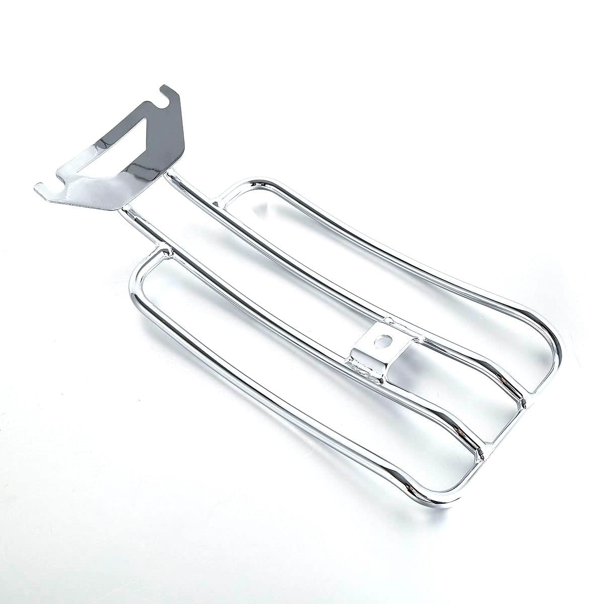 Chrome Solo Seat Luggage Rack for Harley Davidson Touring Road King FLHR (1997-2022) | Heavy-Duty Motorcycle Storage | Perfect for Long Rides & Road Trips