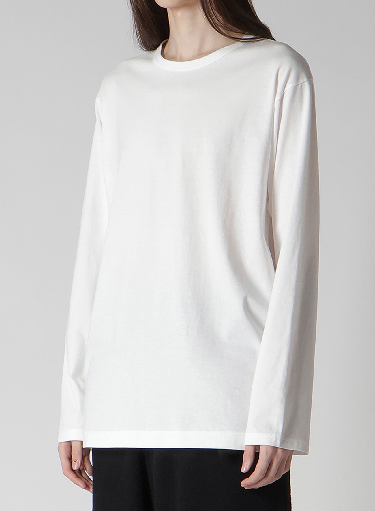 Soft Cotton Single Jersey Round Neck Long Sleeve T-Shirt - Comfortable & Breathable for Everyday Wear, Casual Outfits, and Layering
