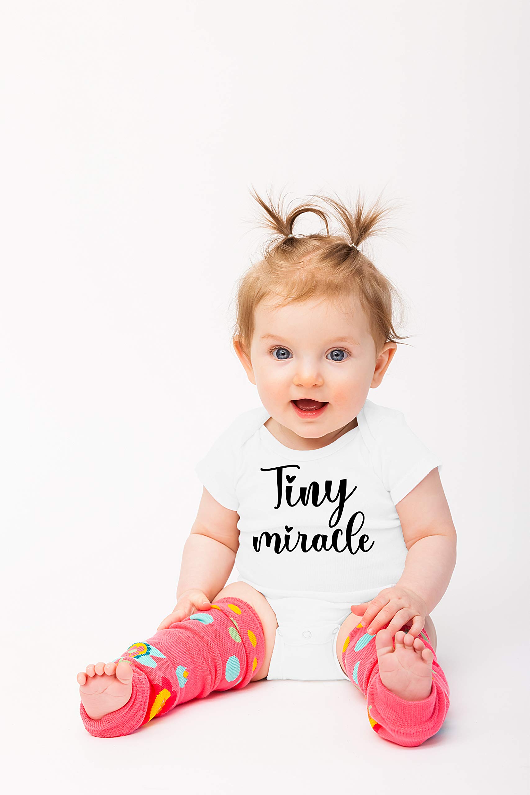 Tiny Miracle Funny Baby Bodysuit - Cute Newborn Clothes for Boys & Girls | Perfect for Photoshoots, Birthday Gifts & Everyday Wear