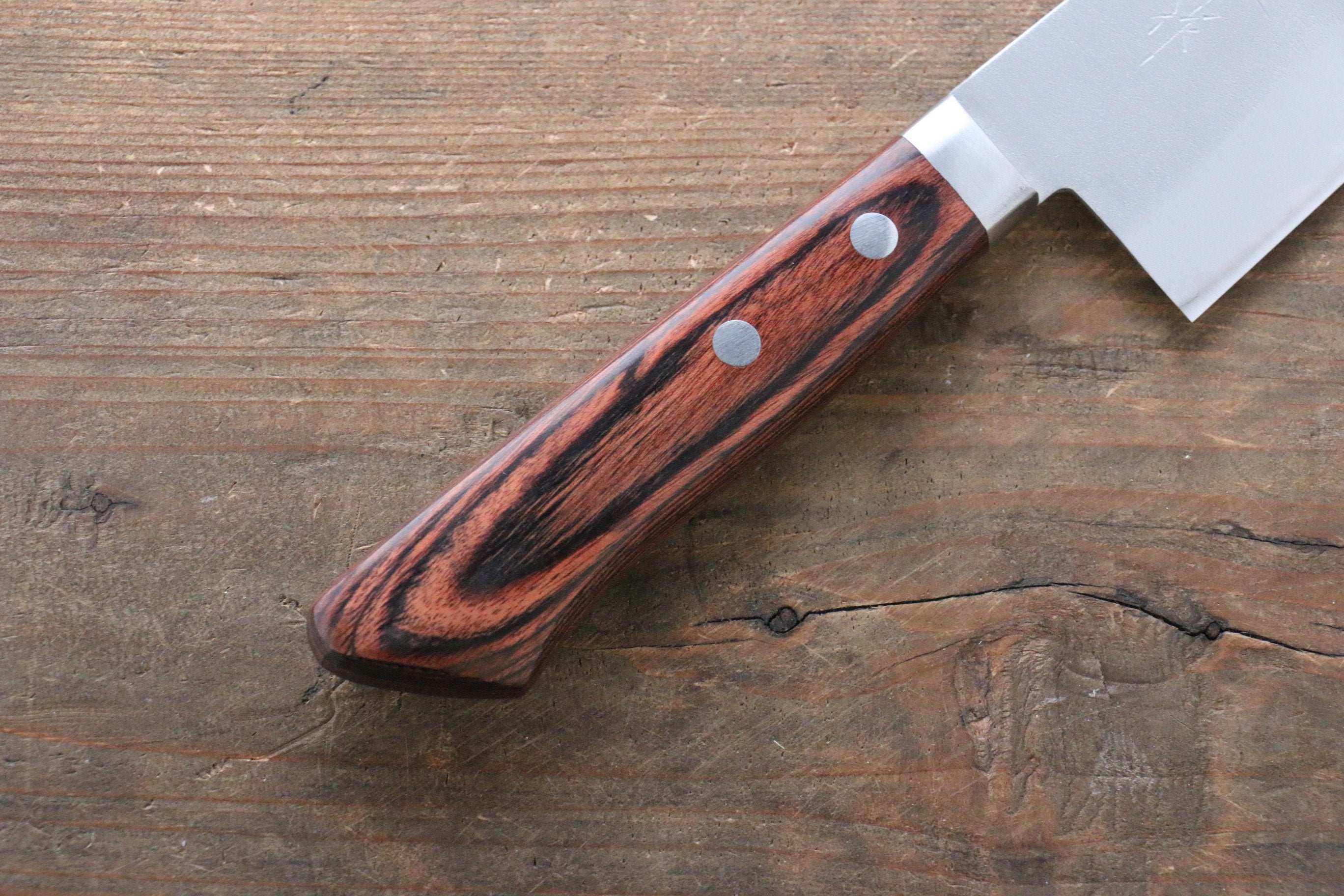Premium Kunihira VG1 Nashiji Santoku Knife 170mm - Japanese Mahogany Handle - Razor Sharp Stainless Steel Blade - Perfect for Slicing, Dicing & Chopping Vegetables, Meat & Fish - Ideal for Home Chefs & Professional Kitchens