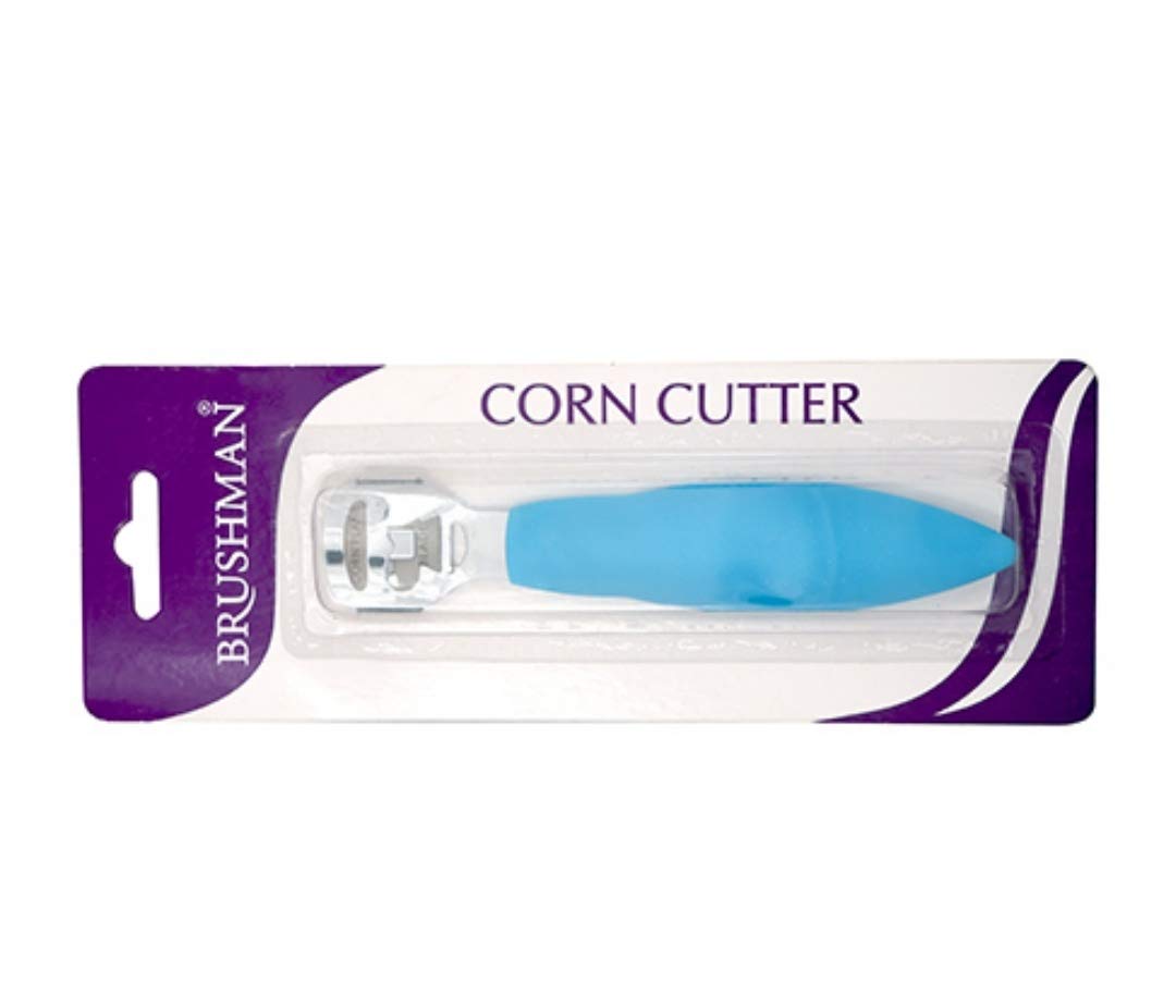 Brushman Stainless Steel Callus Shaver - Professional Pedicure Tool for Dead Hard Skin Removal, Heel Razor Cutter with Skin Rub - Perfect for Home Foot Care & Salon Pedicures