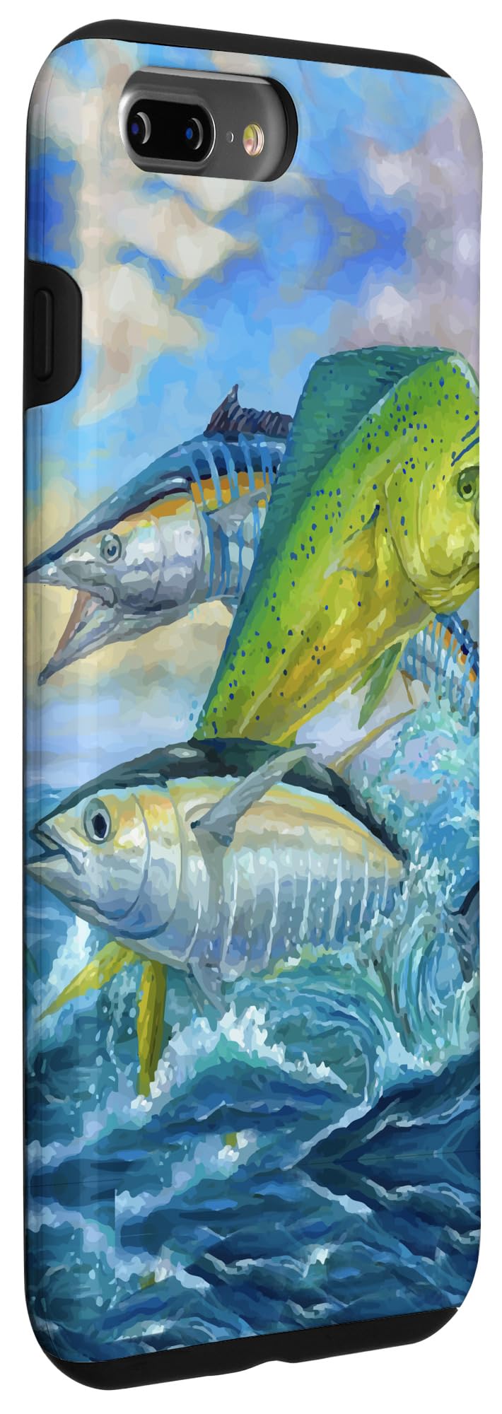 Cute Mahi Mahi Fishing Fish Tuna Phone Case for iPhone 7 Plus & 8 Plus - Durable Protective Cover for Outdoor Fishing & Beach Activities