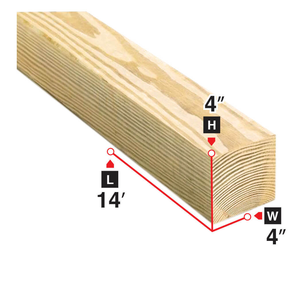 4x4x14 Spruce Lumber - Premium Quality Wood for DIY Projects, Fencing, and Outdoor Construction - Perfect for Decks, Pergolas, and Garden Structures