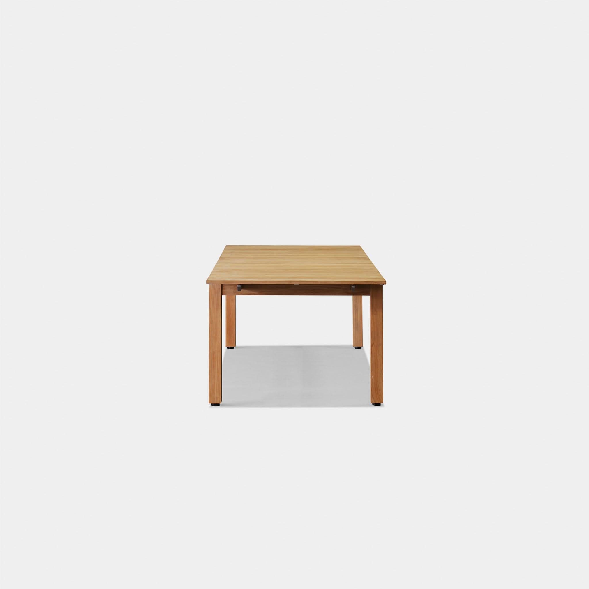 Pacific Teak Extension Dining Table - Expandable Solid Wood Table for 6-10 People - Perfect for Family Gatherings & Dinner Parties