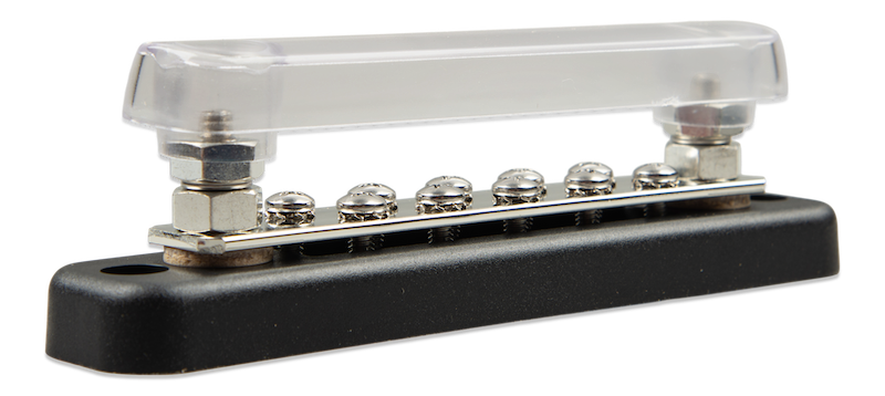 150A 2P Busbar with 10 Screws and Protective Cover - Ideal for Electrical Panel Wiring and Power Distribution Systems