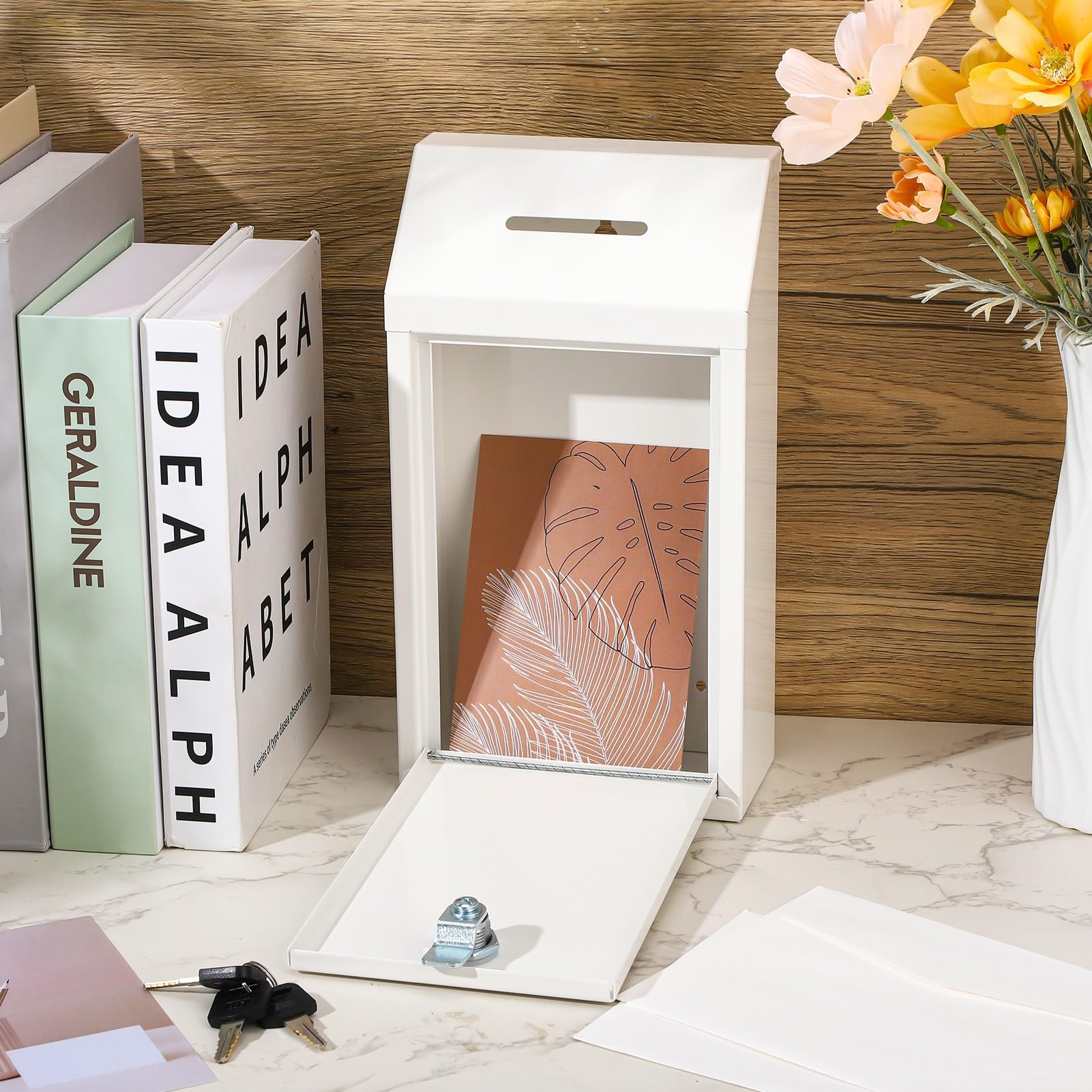 Secure Locking Metal Donation Box with Slot - 10.2