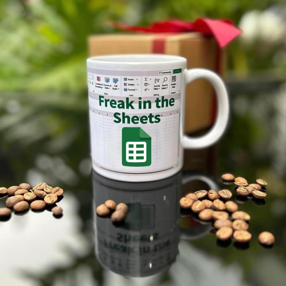 Funny Accountant Coffee Mug - Freak in The Sheets Spreadsheet Novelty Mug Gift for CPAs, CFOs, Bosses & Coworkers - Perfect Accounting Graduation Gift for Women & Men - Great for Office Humor & Coffee Breaks