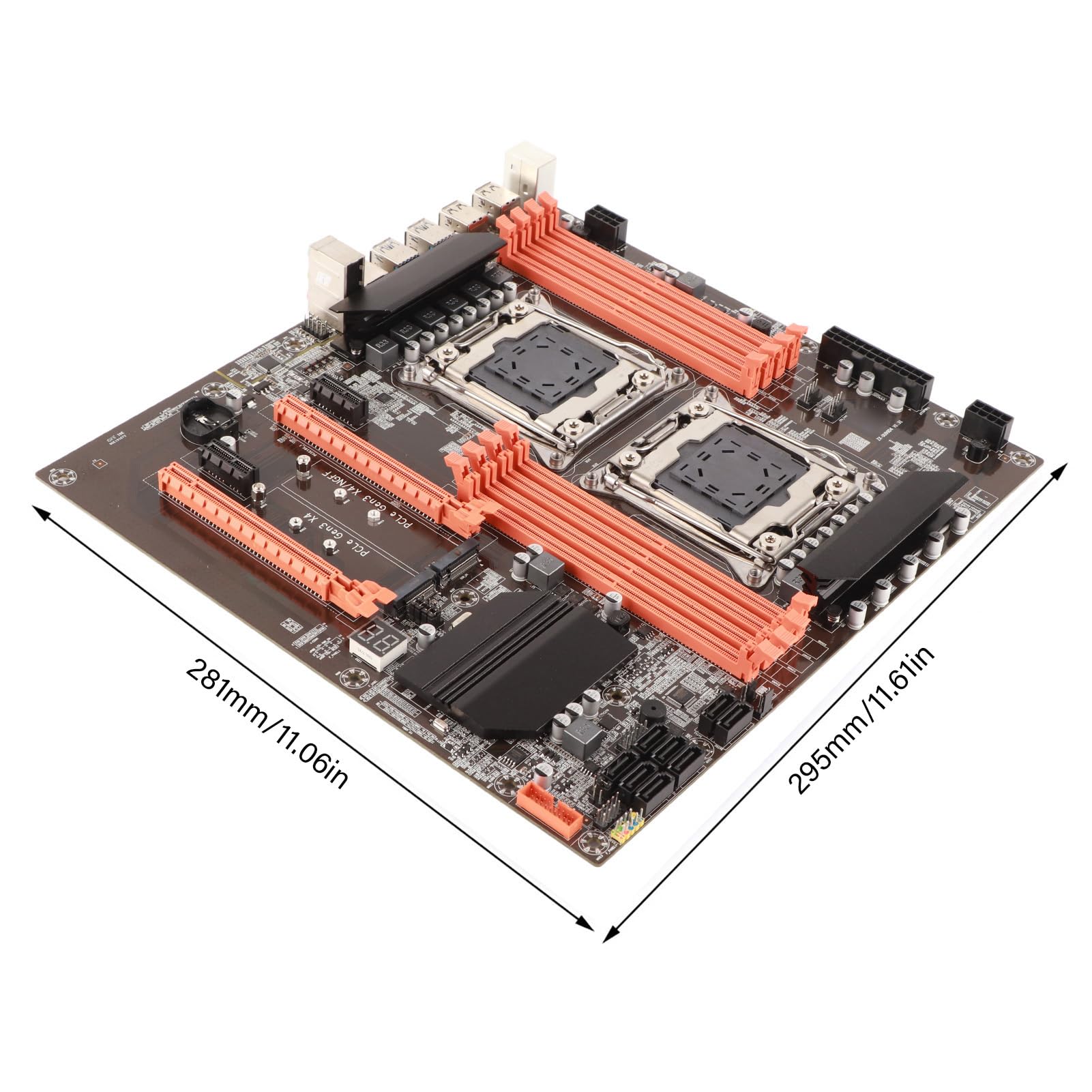 Akozon X99 Motherboard - Dual Socket LGA 2011-3, DDR4 Support, M.2 & SATA Ports, USB 3.0 - Ideal for Gaming PCs, Workstations & Content Creation Studios