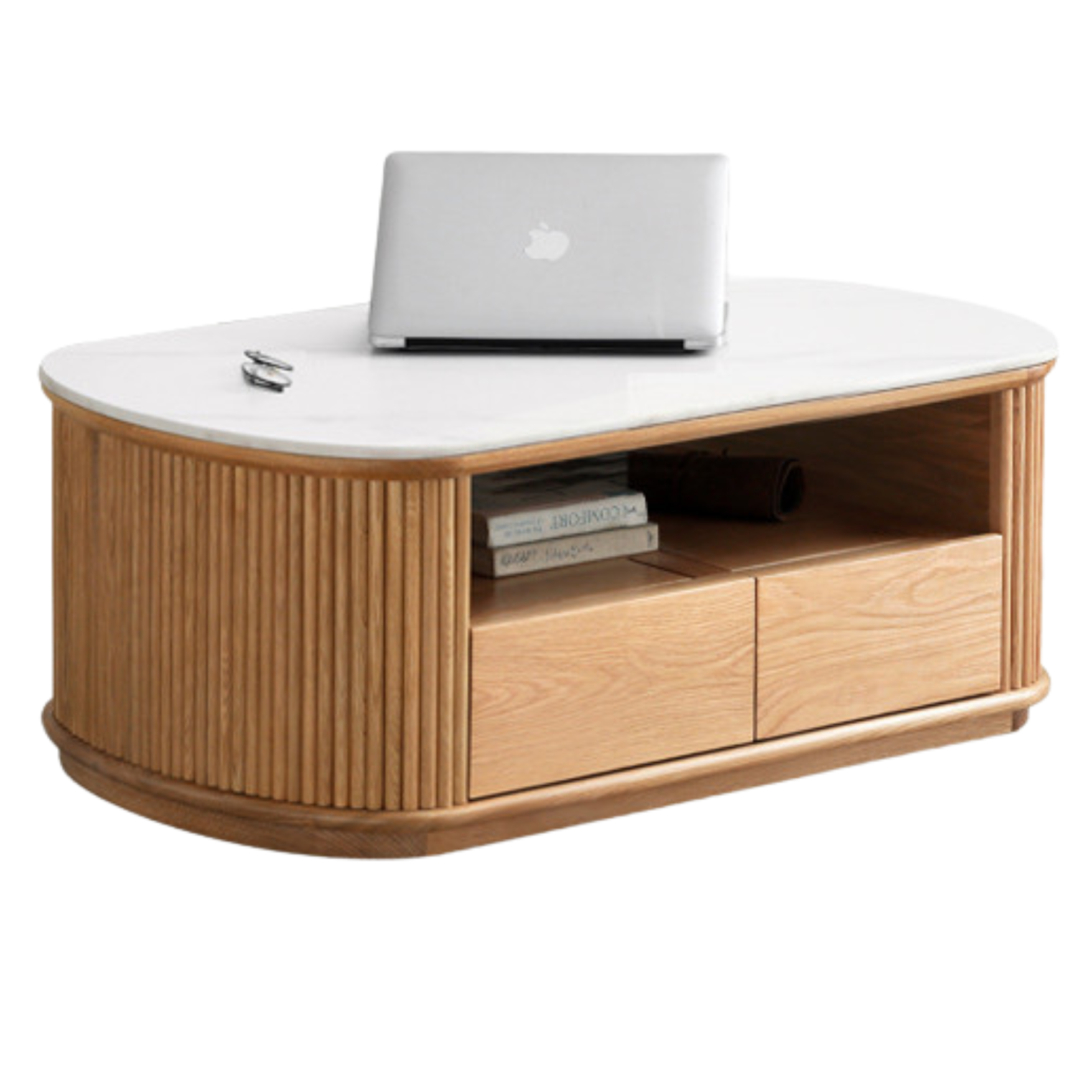 39.3x23.6x15 inch / 100x60x38сm / Natural wood color / Oak long coffee table