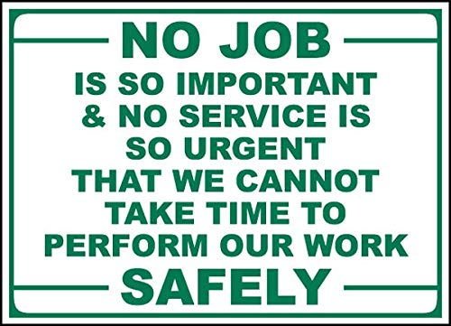 Safety and Warning Vinyl Stickers Bundle - 3 Pack Warehouse Signs (3.5