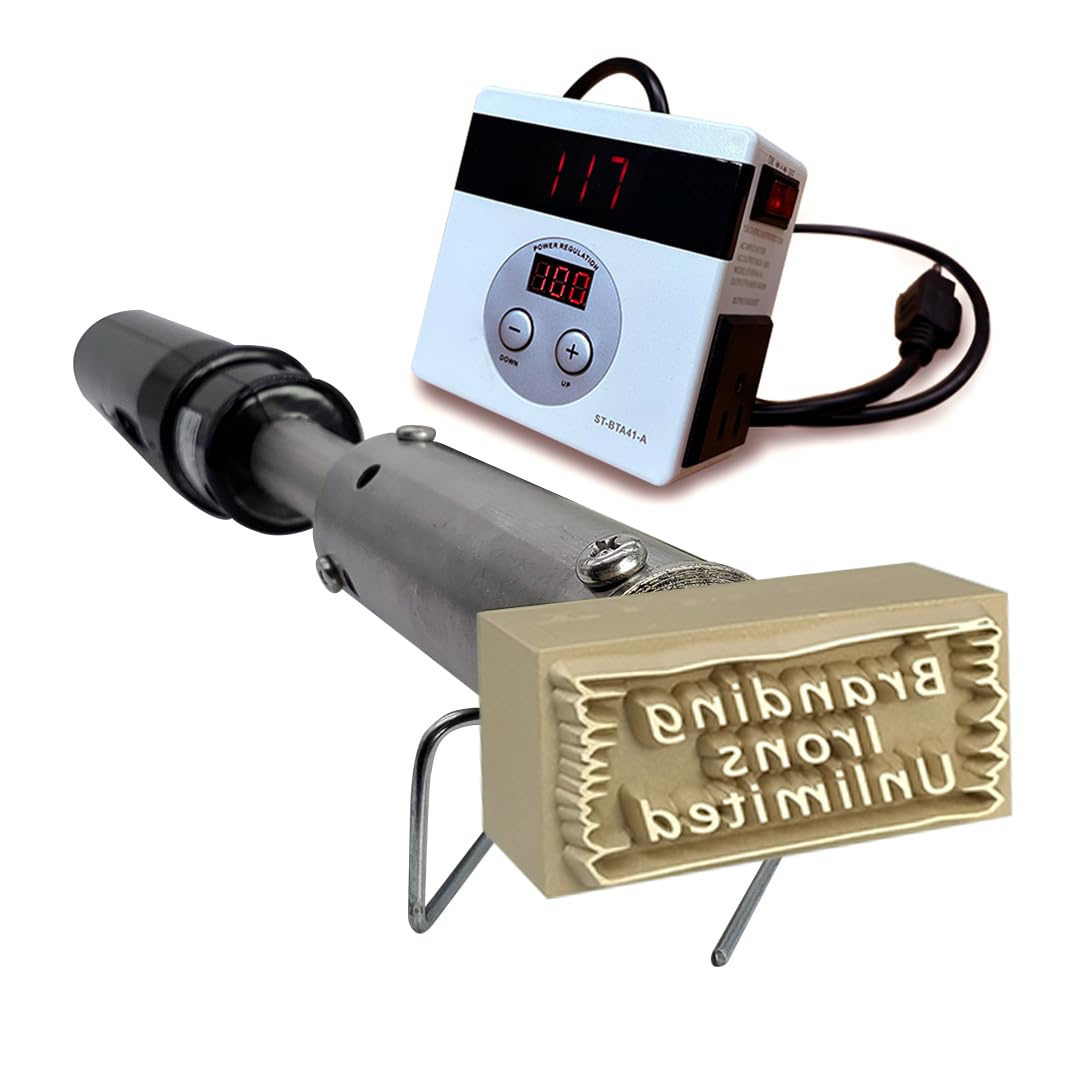 Custom Electric Branding Iron with Personalized Text & Wood Sign Design - Large Size - Handcrafted in USA - Perfect for DIY Woodworking, Leather Crafting & Personalized Gifts