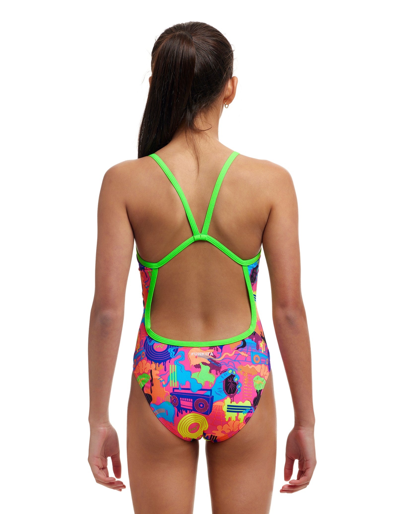 Girls One Shoulder Swimsuit - Pink & Multicolor Floral Print | Perfect for Beach, Pool & Summer Vacations