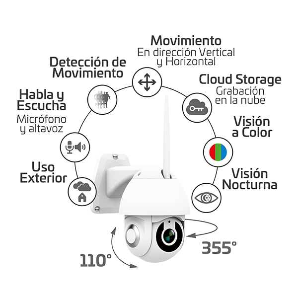 Full HD 1080P Outdoor Smart IP Security Camera with Motion Detection - Perfect for Home Surveillance, Baby Monitoring & Pet Watching