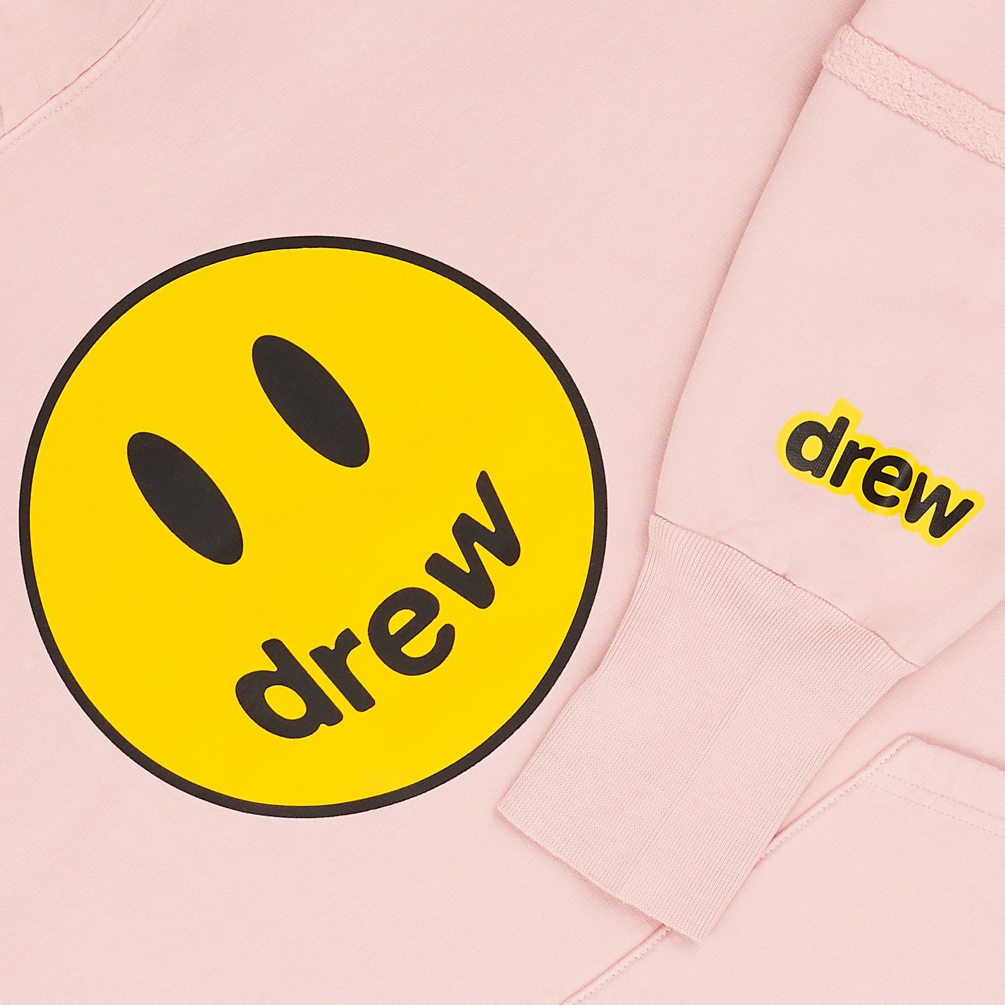 Drew House Mascot Deconstructed Hoodie for Women - Dusty Pink Oversized Pullover Sweatshirt | Casual Streetwear, Loungewear & Winter Fashion