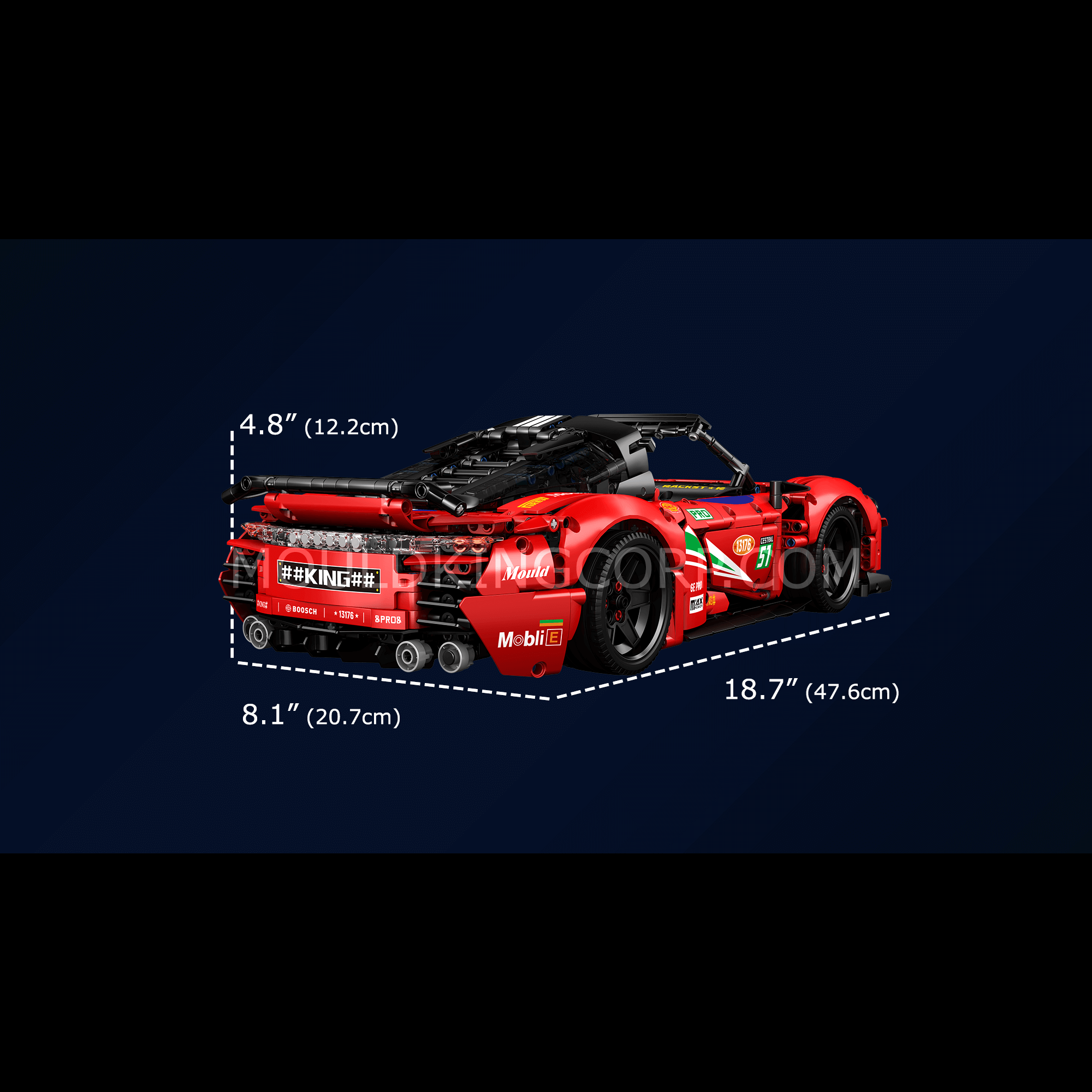 MOULD KING 13176 NO. 911 Supercar Remote Control Building Blocks Set - 1,538 PCS STEM Toy for Adults & Kids | Perfect for Collectors, DIY Projects & Birthday Gifts